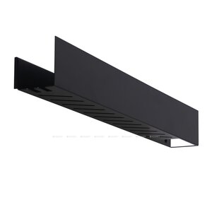 Изображение товара Полка Aquanet Магнум Н 00341535, 90 х 12 см, с крючками, черный матовый