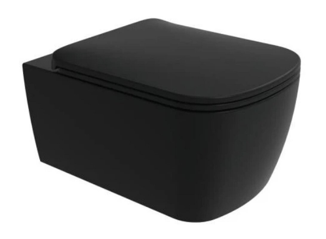 Изображение товара Подвесной безободковый унитаз Flaminia Play PY118SCAR черный матовый