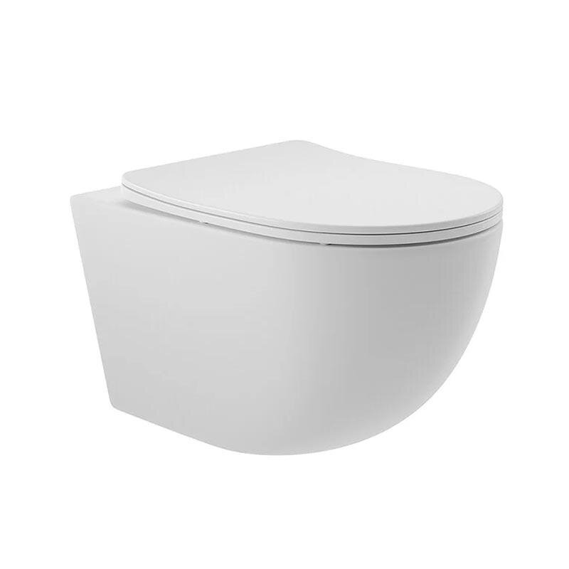 Изображение товара Подвесной безободковый унитаз Aqueduto Ovo Tornado OVOT2120 белый матовый