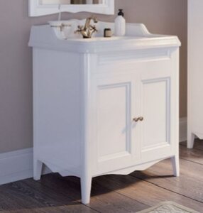 Изображение товара Тумба с раковиной Tiffany World Veronica Nuovo VER2073-B+AR834bi*1 73*54*81 см, цвет белый (bianco), ручки: riflesso бронза