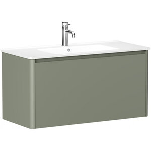 Изображение товара Подвесная тумба под раковину Allen Brau Gravity 100 см с ящиком олива матовая