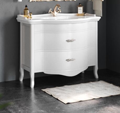 Изображение товара Тумба с раковиной Tiffany World Armony Nuovo 112x62 см белая ретро дизайн