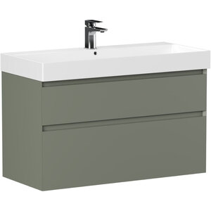 Изображение товара Тумба под раковину Allen Brau Infinity 1.210027.CGM, 100 см, подвесная, олива матовый