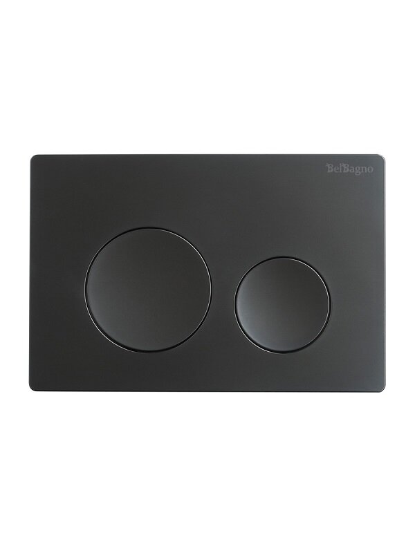 Изображение товара Клавиша смыва BelBagno BB-03C-NERO.M механическая черный матовый, двухрежимная Изображение товара Клавиша смыва BelBagno BB-03C-NERO.M механическая черный матовый, двухрежимная