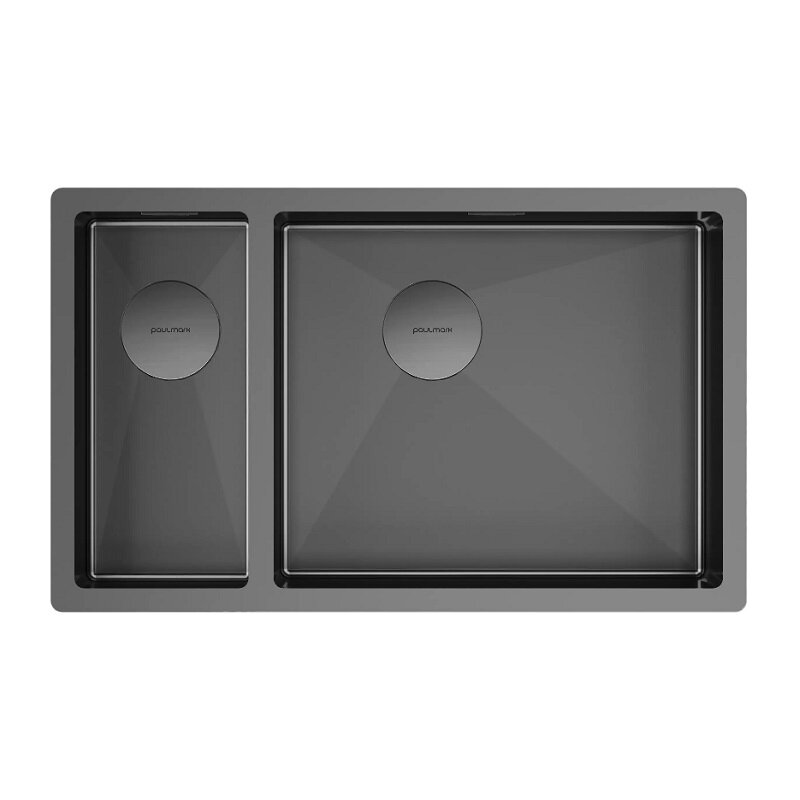 Изображение товара Кухонная мойка Paulmark Next 69/2S UNI из нержавеющей стали 69.5 см