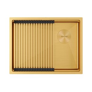 Изображение товара Мойка кухонная Paulmark Next PRO 58 UNI, PM705845-BG, 58 см, PVD покрытие, цвет брашированное золото