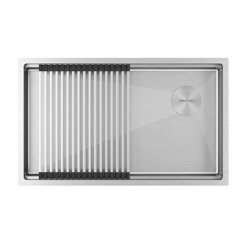 Изображение товара Мойка кухонная Paulmark Next PRO 74 UNI, PM707445-BS, 74 см, цвет нержавеющая сталь