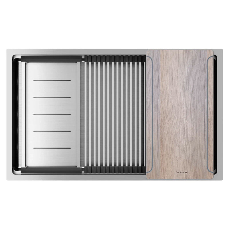 Изображение товара Мойка кухонная Paulmark Next Multi Sink 74 Uni из нержавеющей стали 74 см