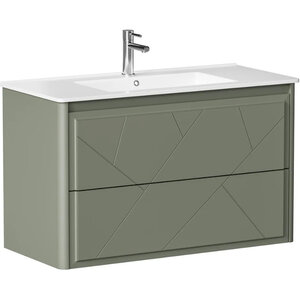 Изображение товара Тумба под раковину Allen Brau Paris 1.360002.CGM, 100 см, подвесная, олива матовый