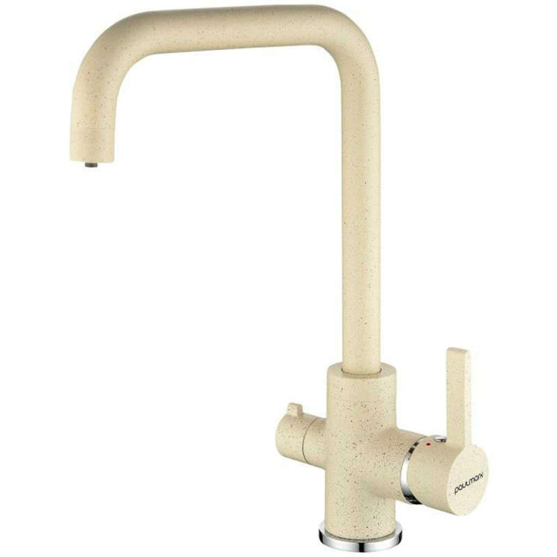 Изображение товара Смеситель для кухни Paulmark Logas Lo213021-328 с подключением к фильтру питьевой воды бежевый