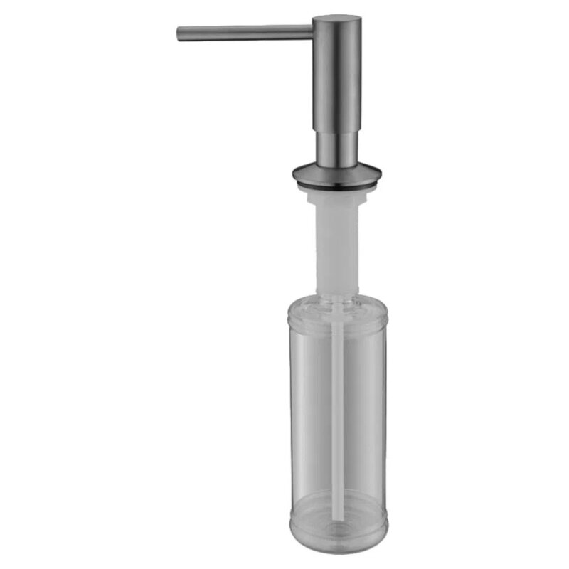 Изображение товара Встраиваемый дозатор для жидкого мыла Paulmark Decus D004-MG серый матовый