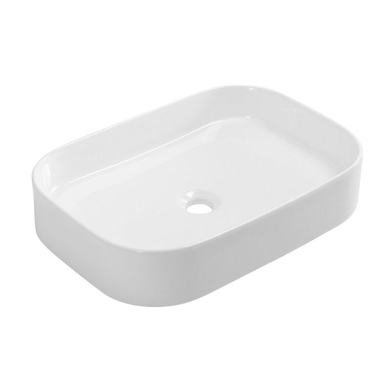 Изображение товара Раковина Cezares CZR-6451 56 см керамическая белая накладная угловая