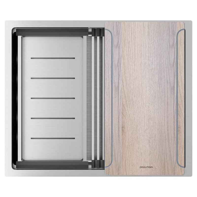 Изображение товара Мойка кухонная Paulmark Next Multi Sink 54 Uni, PM785445-BS, 54 см, цвет нержавеющая сталь