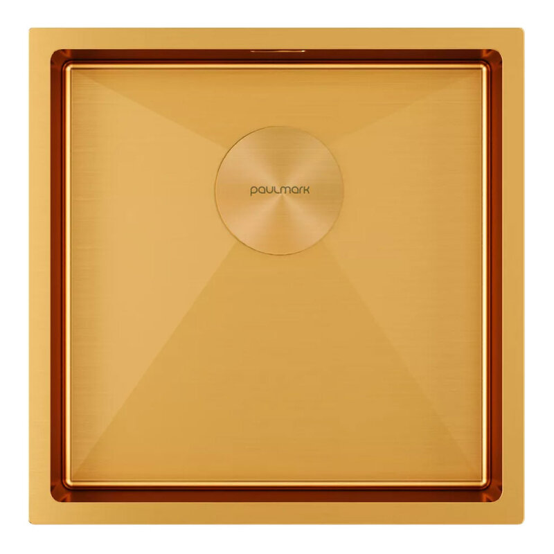 Изображение товара Мойка кухонная Paulmark Next 44 UNI 44 см золото брашированное из нержавеющей стали