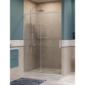 Изображение товара Душевая дверь BelBagno SOFT_CLOSE-1-BF-1-150-C-Cr, 150 см, стекло прозрачное, профиль хром