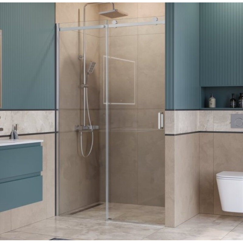 Изображение товара Душевая дверь BelBagno SOFT_CLOSE-2-BF-1-130-C-Cr, 130 см, стекло прозрачное, профиль хром