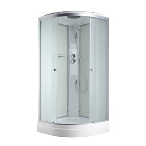 Изображение товара Душевая кабина AvaCan C2090 78295, 90 x 90 см, с крышей, поддон низкий, стекло матовое, профиль хром