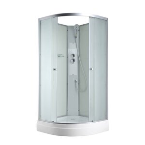 Изображение товара Душевая кабина AvaCan C2080N 78293, 80 x 80 см, без крыши, поддон низкий, стекло матовое, профиль хром