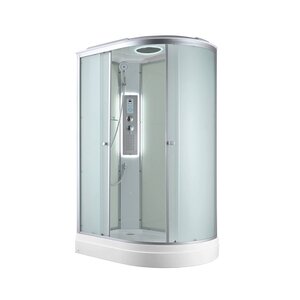 Изображение товара Душевая кабина AvaCan C2012LLED/C2012RLED 78306/78303, 120 x 80 см, LED подсветка, с крышей, поддон низкий, левая/правая, стекло матовое, профиль хром