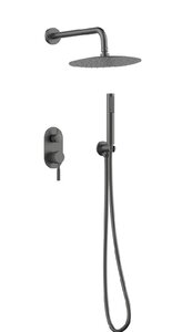Изображение товара Душевая система Gid Edessa L070GMVD2 вороненая сталь с тропическим душем