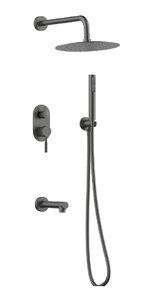 Изображение товара Душевая система Gid Edessa L070GMVD3, вороненая сталь