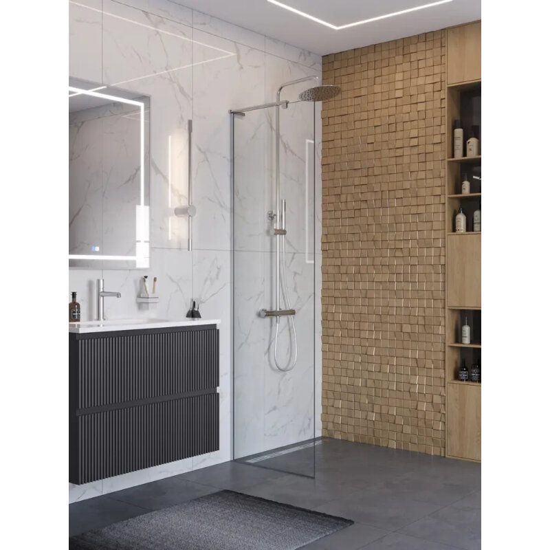 Изображение товара Душевая стенка BelBagno UNO-L-1-ТB-70-C-Cr 70 см, прозрачное стекло Изображение товара Душевая стенка BelBagno UNO-L-1-ТB-70-C-Cr 70 см, прозрачное стекло