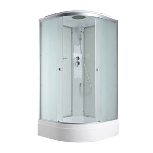 Изображение товара Душевая кабина AvaCan C3010 78313, 100 x 100 см, с крышей, поддон средний, стекло матовое, профиль хром