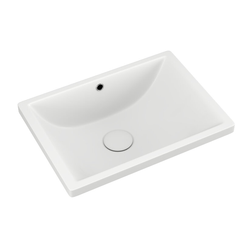 Изображение товара Раковина DQ Berlin DT1431616 46 см из фарфора белая с переливом