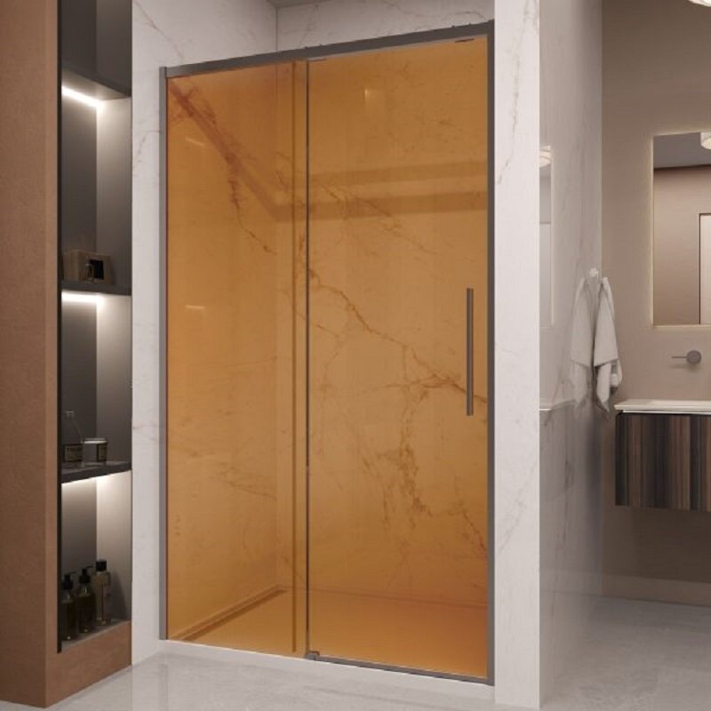 Изображение товара Душевая дверь Vincea Stella VDS-1ST120GSGM 120 см раздвижная стекло янтарь