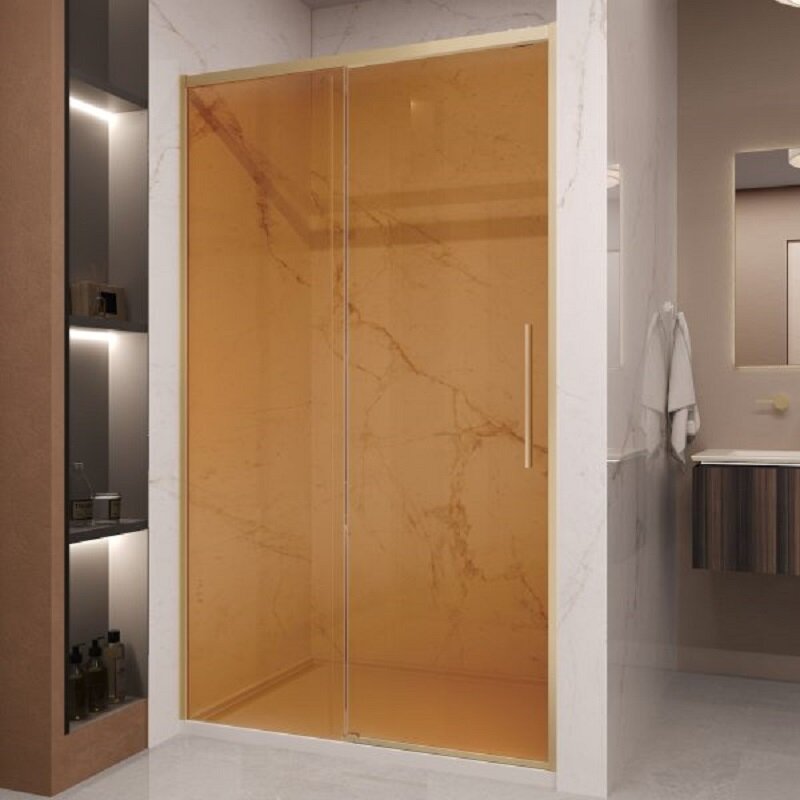 Изображение товара Душевая дверь Vincea Stella VDS-1ST120GS 120 см раздвижная хром стекло янтарь