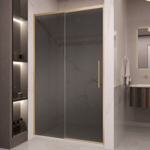 Изображение товара Душевая дверь Vincea Stella VDS-1ST120CGG, 120 см раздвижная, стекло тонированное, профиль брашированное золото