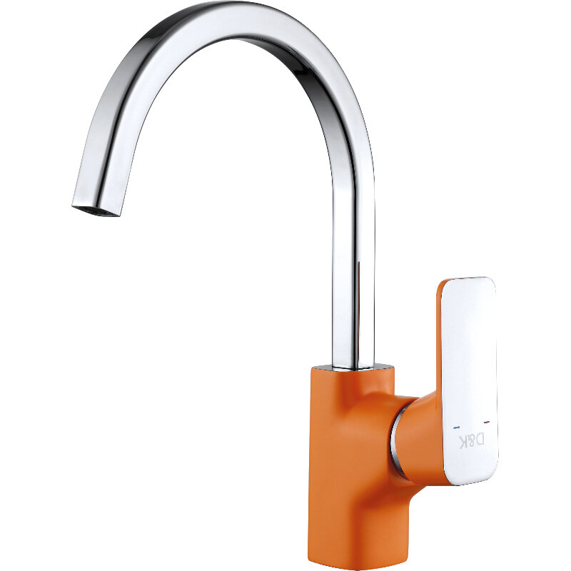 Изображение товара Смеситель кухонный D&K Berlin.Kunste DA1432413 оранжевый хром