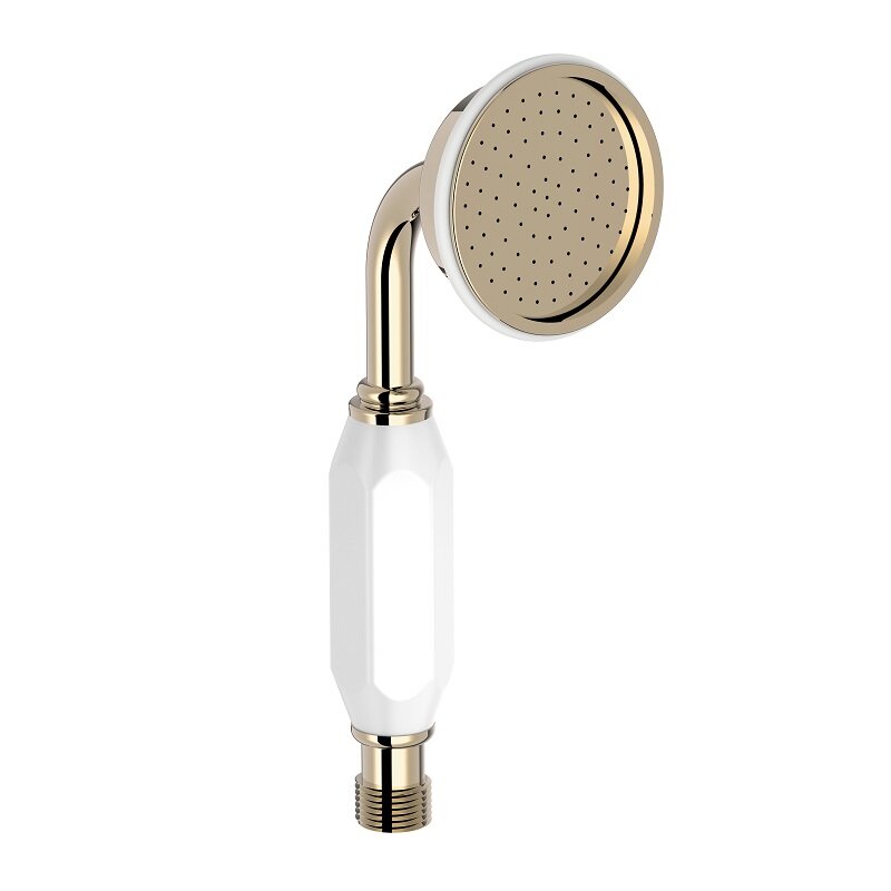 Изображение товара Душевая лейка Jacob Delafon Cleo 1889 E27305-BGG бело-золотая одна режим