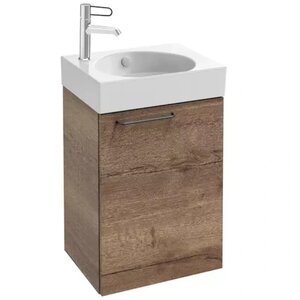 Изображение товара Тумба под раковину Jacob Delafon Odeon Rive Gauche EB2580D-R9-E52, 45 см, петли справа, цвет дуб табак, ручка черная