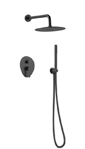 Изображение товара Современная встраиваемая душевая система Gid Aira L020BMVD2 черный матовый