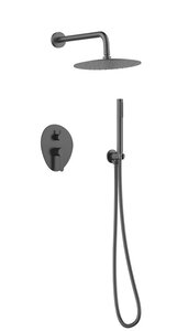 Изображение товара Душевая система Gid Aira L020GMVD2 вороненая сталь 353 мм тропический душ