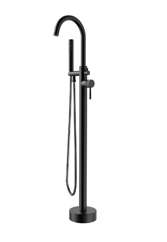 Изображение товара Напольный смеситель для раковины Gid Edessa L070BMSDV черный матовый с душевым гарнитуром