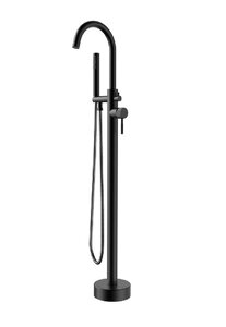 Изображение товара Напольный смеситель для раковины Gid Edessa L070BMSDV черный матовый с душевым гарнитуром