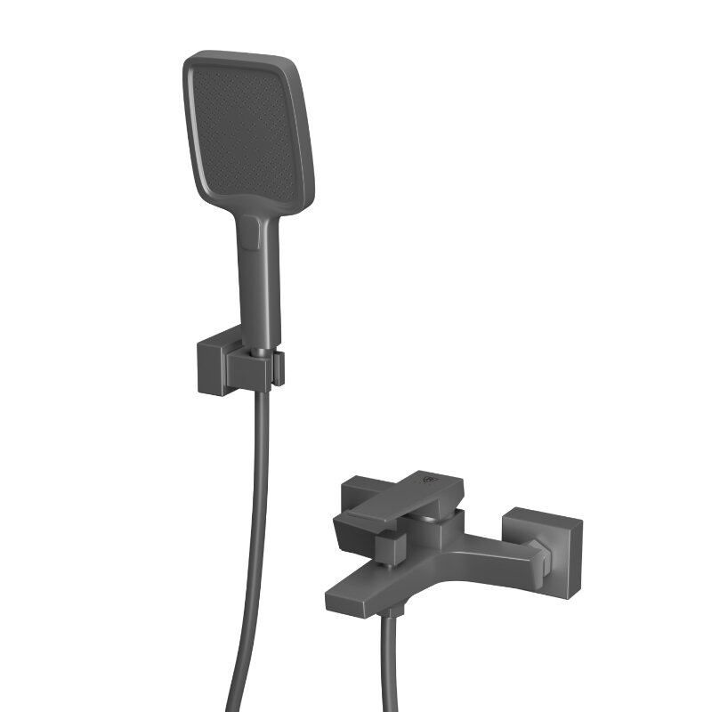 Изображение товара Смеситель для ванны и душа Rush Thira TR3635-44Grey с душевым гарнитуром и матовой серой поверхност