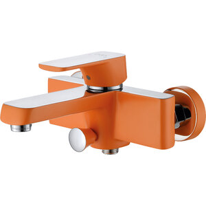 Изображение товара Смеситель для ванны и душа D&K Berlin.Kunste DA1433213 оранжево- хром с душевым гарнитуром