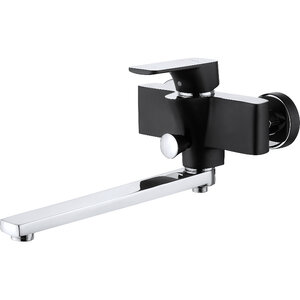 Изображение товара Смеситель для ванны и душа D&K Berlin.Technische DA1433315 с трехрежимной лейкой, черный матовый/хр