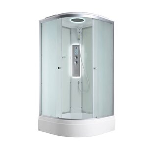 Изображение товара Душевая кабина AvaCan C3090LED 78312, 90 x 90 см, с крышей, поддон средний, стекло матовое, профиль хром