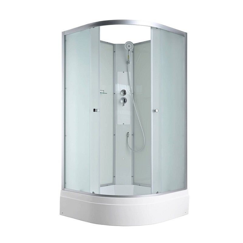 Изображение товара Душевая кабина AvaCan C3090N 90x90 см без крыши с матовым стеклом и хром-профилем