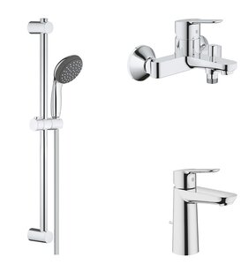 Изображение товара Комплект смесителей Grohe Start Edge 120210, для раковины, для ванны с душевым гарнитуром, хром
