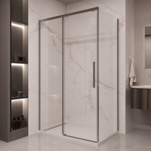 Изображение товара Душевой уголок Vincea Stella VSR-1ST8013CLGM 130x80 см прозрачное стекло вороненая сталь