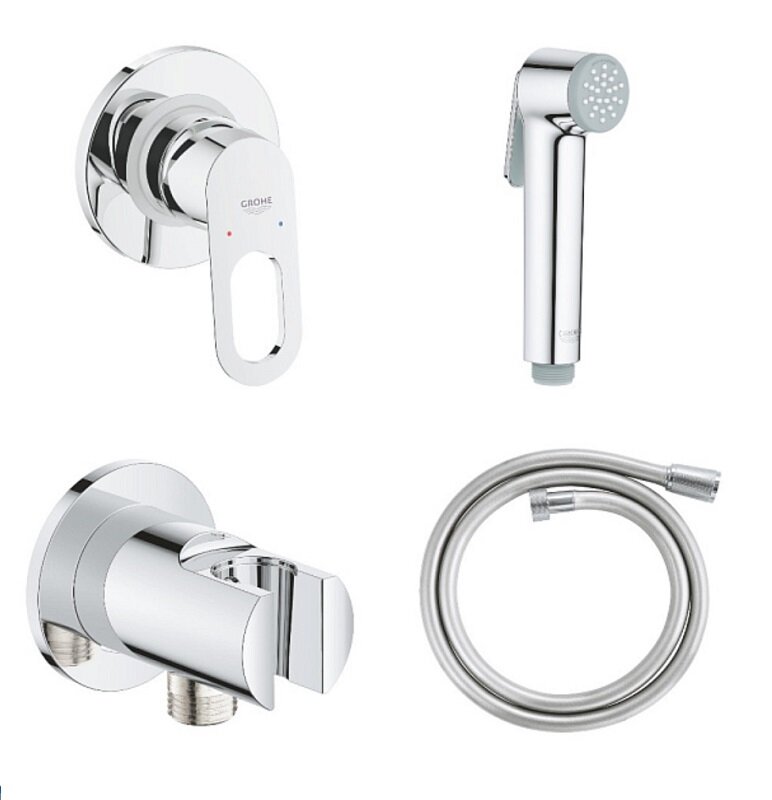 Изображение товара Гигиенический душ Grohe BauLoop 129189 со смесителем хром встроенный