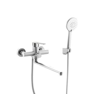 Изображение товара Смеситель Agger Easy A3121122, для ванны и душа, с душевым гарнитуром, PVD сатин матовый