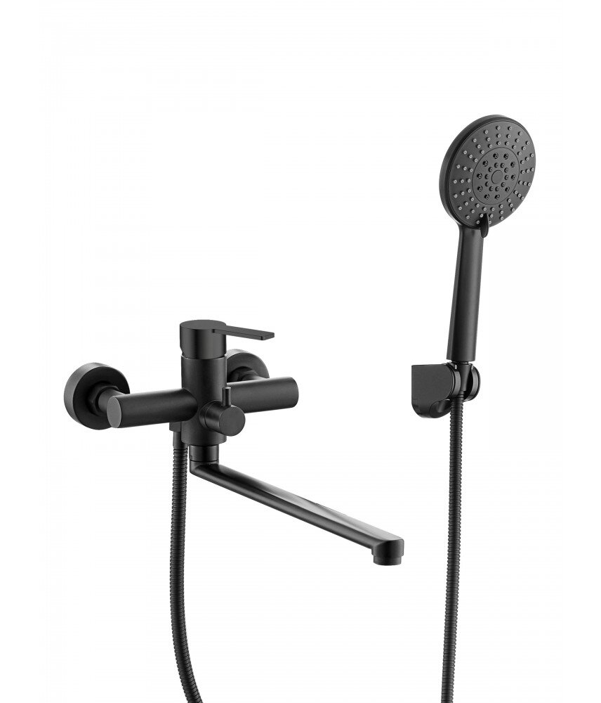 Изображение товара Смеситель для ванны и душа Agger Easy A3121144, черный матовый, Германия