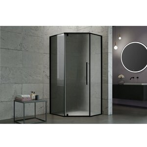 Изображение товара Душевой уголок Royal Bath RB90TR-T-BL FATO, 90 x 90 см, стекло прозрачное, профиль черный