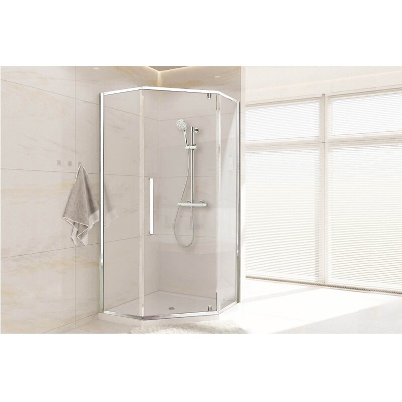 Изображение товара Душевой уголок Royal Bath RB80TR-T-CH FATO 80x80 см пятиугольный стекло хром